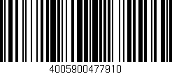 Código de barras (EAN, GTIN, SKU, ISBN): '4005900477910'