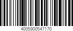 Código de barras (EAN, GTIN, SKU, ISBN): '4005900547170'