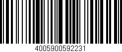 Código de barras (EAN, GTIN, SKU, ISBN): '4005900592231'