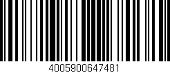 Código de barras (EAN, GTIN, SKU, ISBN): '4005900647481'