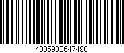 Código de barras (EAN, GTIN, SKU, ISBN): '4005900647498'
