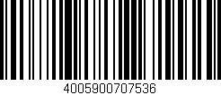 Código de barras (EAN, GTIN, SKU, ISBN): '4005900707536'