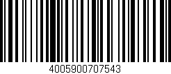 Código de barras (EAN, GTIN, SKU, ISBN): '4005900707543'