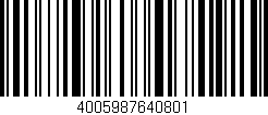 Código de barras (EAN, GTIN, SKU, ISBN): '4005987640801'