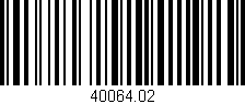Código de barras (EAN, GTIN, SKU, ISBN): '40064.02'