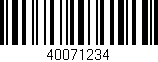 Código de barras (EAN, GTIN, SKU, ISBN): '40071234'