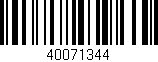 Código de barras (EAN, GTIN, SKU, ISBN): '40071344'