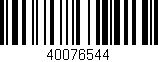 Código de barras (EAN, GTIN, SKU, ISBN): '40076544'