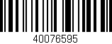 Código de barras (EAN, GTIN, SKU, ISBN): '40076595'