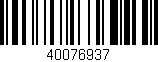 Código de barras (EAN, GTIN, SKU, ISBN): '40076937'