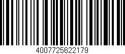 Código de barras (EAN, GTIN, SKU, ISBN): '4007725622179'