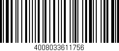 Código de barras (EAN, GTIN, SKU, ISBN): '4008033611756'