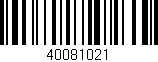 Código de barras (EAN, GTIN, SKU, ISBN): '40081021'