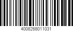 Código de barras (EAN, GTIN, SKU, ISBN): '4008268011031'