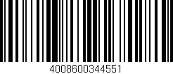 Código de barras (EAN, GTIN, SKU, ISBN): '4008600344551'