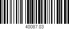 Código de barras (EAN, GTIN, SKU, ISBN): '40087.03'