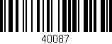 Código de barras (EAN, GTIN, SKU, ISBN): '40087'