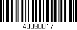 Código de barras (EAN, GTIN, SKU, ISBN): '40090017'