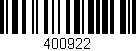 Código de barras (EAN, GTIN, SKU, ISBN): '400922'