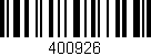 Código de barras (EAN, GTIN, SKU, ISBN): '400926'