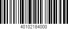 Código de barras (EAN, GTIN, SKU, ISBN): '40102184000'