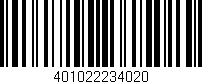 Código de barras (EAN, GTIN, SKU, ISBN): '401022234020'