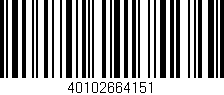 Código de barras (EAN, GTIN, SKU, ISBN): '40102664151'