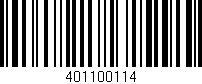 Código de barras (EAN, GTIN, SKU, ISBN): '401100114'