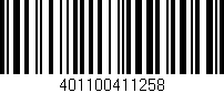 Código de barras (EAN, GTIN, SKU, ISBN): '401100411258'