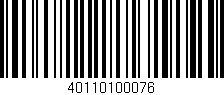 Código de barras (EAN, GTIN, SKU, ISBN): '40110100076'