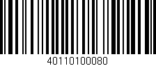 Código de barras (EAN, GTIN, SKU, ISBN): '40110100080'