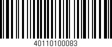 Código de barras (EAN, GTIN, SKU, ISBN): '40110100083'