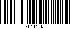 Código de barras (EAN, GTIN, SKU, ISBN): '40111.02'
