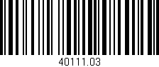 Código de barras (EAN, GTIN, SKU, ISBN): '40111.03'
