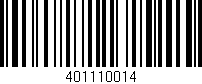 Código de barras (EAN, GTIN, SKU, ISBN): '401110014'
