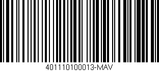 Código de barras (EAN, GTIN, SKU, ISBN): '401110100013-MAV'