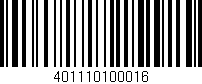Código de barras (EAN, GTIN, SKU, ISBN): '401110100016'