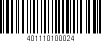 Código de barras (EAN, GTIN, SKU, ISBN): '401110100024'
