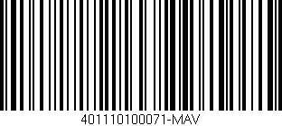 Código de barras (EAN, GTIN, SKU, ISBN): '401110100071-MAV'
