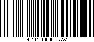 Código de barras (EAN, GTIN, SKU, ISBN): '401110100080-MAV'