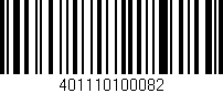 Código de barras (EAN, GTIN, SKU, ISBN): '401110100082'