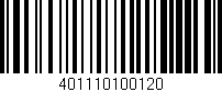 Código de barras (EAN, GTIN, SKU, ISBN): '401110100120'