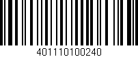 Código de barras (EAN, GTIN, SKU, ISBN): '401110100240'