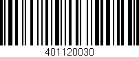 Código de barras (EAN, GTIN, SKU, ISBN): '401120030'