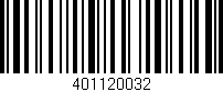 Código de barras (EAN, GTIN, SKU, ISBN): '401120032'