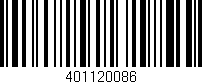 Código de barras (EAN, GTIN, SKU, ISBN): '401120086'
