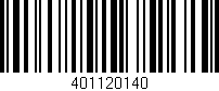 Código de barras (EAN, GTIN, SKU, ISBN): '401120140'