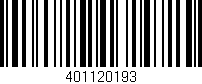 Código de barras (EAN, GTIN, SKU, ISBN): '401120193'