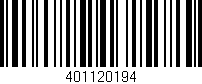 Código de barras (EAN, GTIN, SKU, ISBN): '401120194'