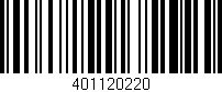 Código de barras (EAN, GTIN, SKU, ISBN): '401120220'
